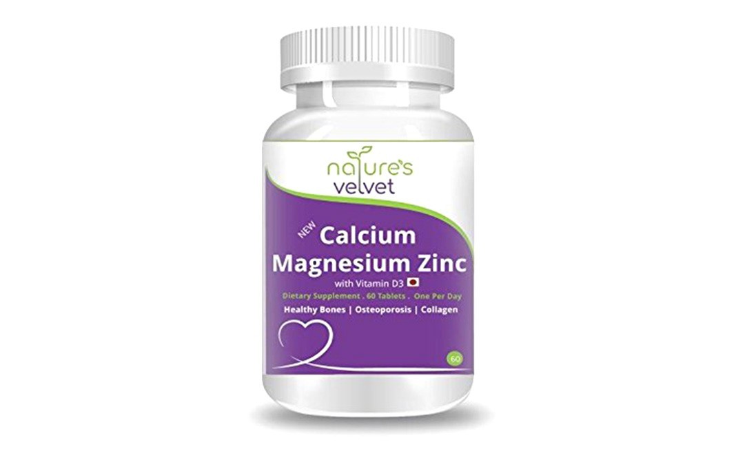 Nature's Velvet Calcium Magnesium Zinc with Vitamin D3   Bottle  60 pcs